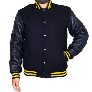 Chaqueta de bombardero de béisbol personalizada OEM de alta calidad para hombre, parche bordado con letras universitarias de talla grande, impermeable para invierno - Product Image 4