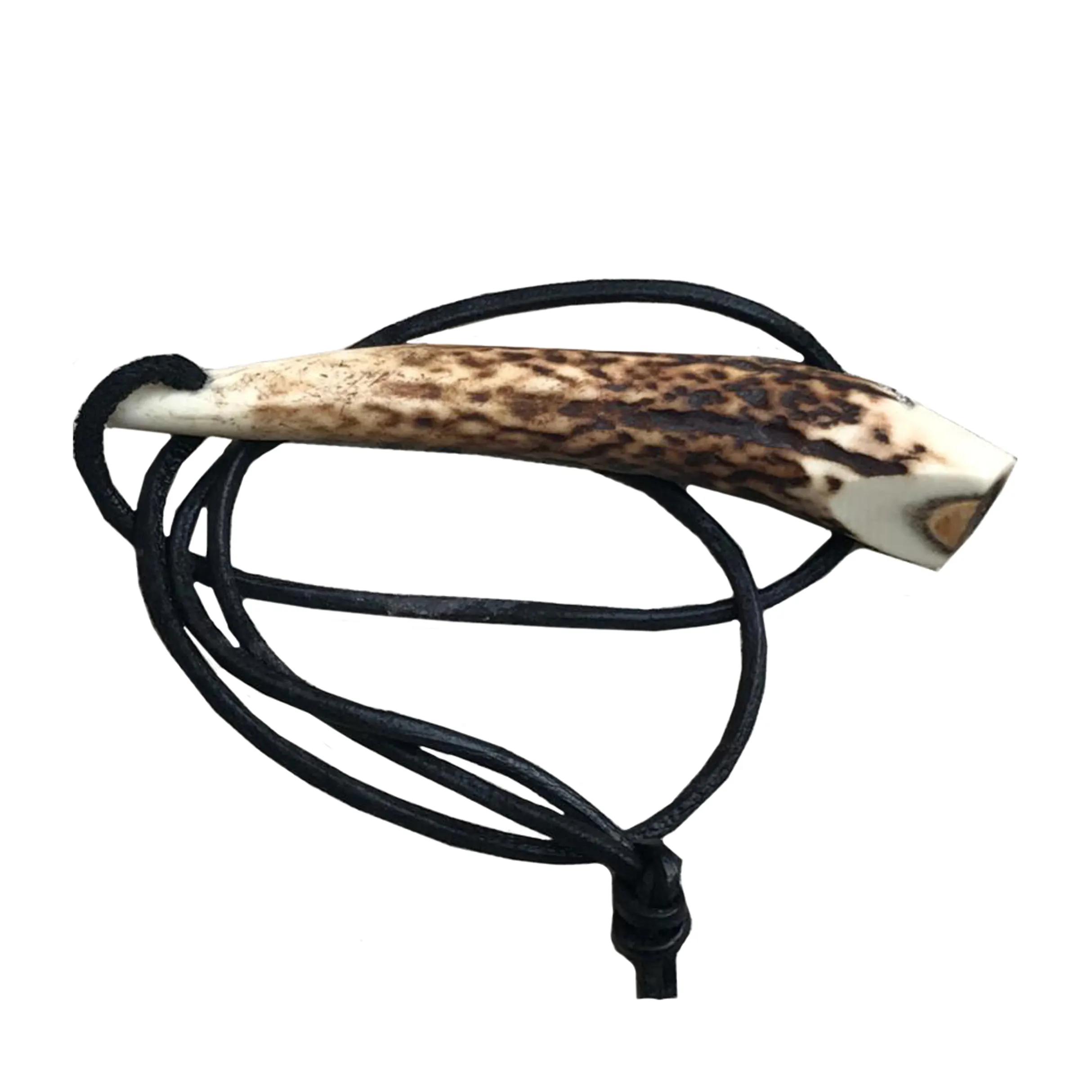 Stag Antler Attention Horn Gun Dog Whistle New Arrival Attractive Stag Dog Horn Whistle With Keychain for Sale