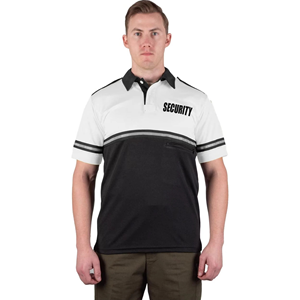 Uniforme de garde de sécurité avec poche Sécurité-Polo à manches courtes Polo de sécurité deux tons avec poche - Product Image 3