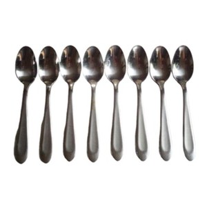 Juego de 8 cucharas de boda de acero inoxidable puro de la India, ideales para el hogar, utensilios de cocina, hoteles, restaurantes y fiestas - Product Image 1