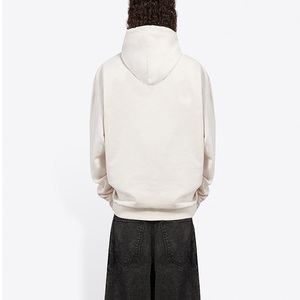 Sudadera con capucha de algodón/poliéster para hombre con diseño OEM Sudadera con capucha blanca de gran tamaño para hombre de alta calidad - Product Image 5