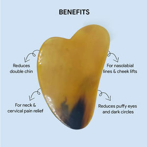 Meilleure qualité Corne en forme de cœur Gua Sha Outil Massage doux Relaxation de la peau lisse Zones sensibles La plus grande société de fabrication - Product Image 2