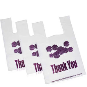 Vente en gros Sacs à provisions en plastique PE Logo personnalisé Merci Sacs T-Shirt Emballage Emballage Prix compétitif - Product Image 1