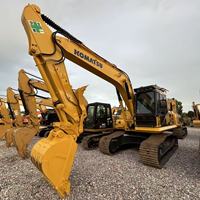 Excavatrice sur chenilles hydraulique Komatsu PC160 d'occasion à faible nombre d'heures de fonctionnement, avec pompe hydraulique, moteur et boîte de vitesses, pour travaux de terrassement de taille moyenne
