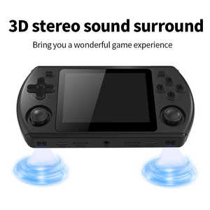 เครื่องเล่นเกมพกพา Powkiddy RK3566 สีดำล้วน รองรับ WIFI หน่วยความจำ 64GB พร้อมเกมในตัว 10000 เกม ชิปประมวลผล ARM แบบสี่คอร์ 1.8GHz แบตเตอรี่ใช้งานได้นาน 8 ชั่วโมง - Product Image 2