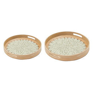 Hot New Item Bamboo Rattan Food Dining <b>Trays</b> Decor Fruit <b>Candle</b> <b>Trays</b> Durable Wicker Eco friendly Dining Room Home Decor - Product Image 1