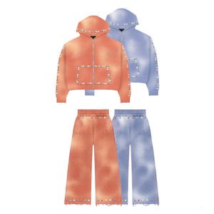 Marque privée personnalisée impression coton été survêtement hommes 100% coton de haute qualité pour hommes ensemble complet survêtement - Product Image 3