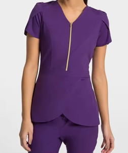 Uniformes de sarga con bolsillos de poliéster y algodón antiarrugas transpirables para médicos de enfermería - Product Image 5