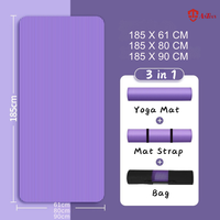 Tapete de Yoga Extra Grueso de NBR Antideslizante y Ecológico con Correa y Bolsa, Venta al por Mayor de Fábrica OEM