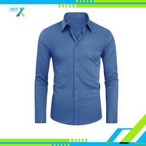 Camiseta sin mangas para hombre de manga larga de terciopelo elástico a prueba de manchas sin arrugas con botones Formal de negocios informal para oficina - Product Image 6