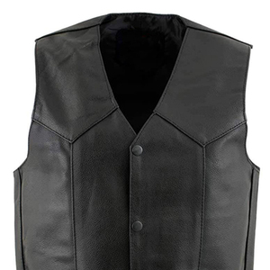 Chaleco de Cuero para Hombre, Nuevo, Personalizado, de Cuero Genuino, Cortavientos, Transpirable, de Alta Calidad, Ajustado, Sin Mangas, para Invierno - Product Image 3