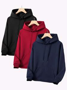 Sudaderas de invierno para hombre con bolsillo de canguro-100% algodón polar Impresión digital Tela de alta calidad - Product Image 2