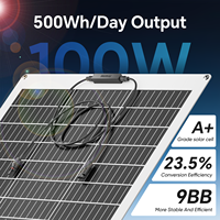 Panneaux solaires flexibles mono 100W en gros de Chine pour camping-car et usage domestique avec une efficacité de 22% et une garantie de 25 ans