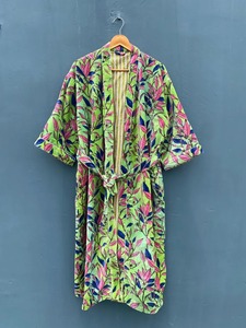 Kimono de terciopelo con estampado de animales de leopardo, bata Floral Rove, chaqueta de terciopelo de algodón de talla grande Unisex, regalo para ella, bata de novia - Product Image 6