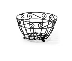 Cesta de frutas de Metal, decoración clásica hecha a mano, Color negro personalizado, venta al por mayor - Product Image 5