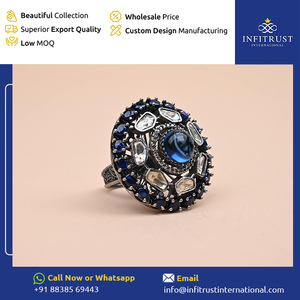 Increíble oferta en joyería fina de calidad superior para mujer 925 Sertling Silver Moissanite Stone Anillos chapados oxidados a bajo precio - Product Image 2