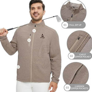Veste de golf d'hiver pour homme, col montant, logo sur le devant, extensible, légère, pour l'entraînement de golf et le quotidien - Product Image 4