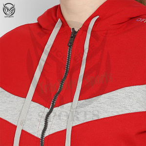 Vente en gros logo personnalisé femmes rouge et gris 100% coton réversible ensembles de survêtements hiver chaud pas cher prix bas quantité minimale de commande 50pcs 2025 - Product Image 3