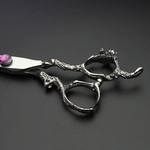 Meilleure qualité ciseaux à poignée Dragon finition ciseaux de barbier ciseaux de coupe de cheveux avec pochette en cuir PU - Product Image 4