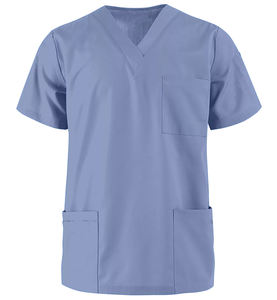 Venta en nueva camiseta tejida personalizada Scrub Top para panel médico serigrafía Unisex mejor calidad - Product Image 3