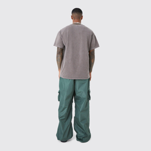 Nouveaux t-shirts délavés à l'acide à manches courtes de taille adulte à la mode pour hommes t-shirts délavés à l'acide de couleur personnalisée - Product Image 5