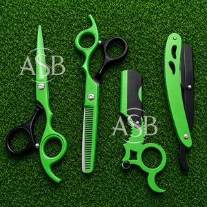 Kit de Belleza con Logotipo Personalizado Rojo y Negro, Kit de Peluquería, Kit de Salón de Belleza, Tijeras y Navajas de Acero Inoxidable para Estilistas, Gran Venta - Product Image 5