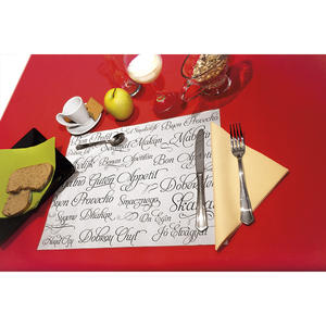 Mantel de Papel Profesional con Impresión 'Buen Provecho', Blanco, 35x50cm, 40gsm, 1000 Unidades, B2B - Product Image 1