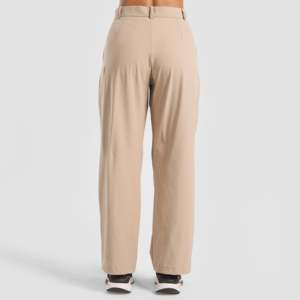 Pantalones Aristoflex - 100% Algodón, Tejido Twill Beige, Ligeros, Impermeables, Talla XL, Cintura Elástica, Decorados, Corte Recto, para Verano - Product Image 3