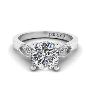 แหวนหมั้นเพชรเม็ดกลมสีทองแบบ925เงินสามชิ้นสำหรับผู้หญิงแฟชั่นสุดหรู - Product Image 1