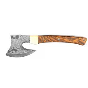 Venta al por mayor de acero inoxidable de grado industrial personalizado hecho a mano cabeza Barbuda Pizza hacha cortador Camping cocina uso - Product Image 6