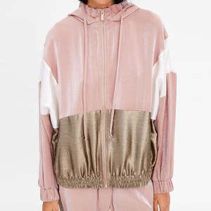 Chándal de algodón con cremallera para mujer, conjunto de dos piezas deportivo corto para gimnasio y trotar, chándales con logotipo personalizado, venta al por mayor - Product Image 6