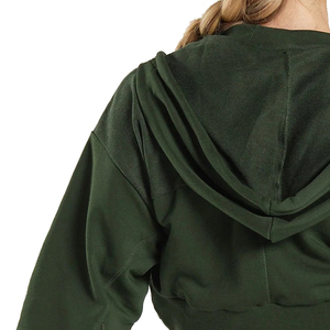 Sudaderas con capucha cortas informales de talla grande para mujer y sudadera de invierno de punto Sudaderas con capucha cortas de alto impacto con soporte - Product Image 6