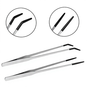 Hosanna Surgical Stainless Steel Feeding Tweezers Non-<b>Slip</b> Rubber Tip Reusable CE Certified - Product Image 1