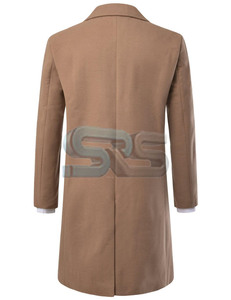 เสื้อโค้ทตัวยาวผ้าขนแกะของผู้ชายเสื้อแจ็กเก็ตขนแคชเมียร์แบบคลาสสิก2025ฤดูหนาวโลโก้แบบกำหนดเอง - Product Image 5