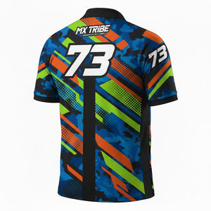 เสื้อโปโลสำหรับแข่ง MX เสื้อกีฬาผ้าโพลีเอสเตอร์แห้งเร็วระบายอากาศได้ดีปรับแต่งโลโก้ได้ตามต้องการ - Product Image 2
