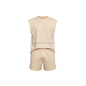 Conjunto Deportivo Personalizado Unisex Ligero y Ajustado de Camiseta sin Mangas y Pantalones Cortos para Entrenamiento de Fisicoculturismo - Product Image 4