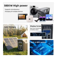 Stasiun Tenaga Portabel Luar Ruangan 5000W yang Tahan Lama, Generator Tenaga Surya 5KW dengan Roda Troli, Penyimpanan Energi Mobile untuk Luar Ruangan