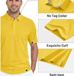เสื้อโปโลผู้ชายผ้า100% คอตตอนแห้งเร็วเสื้อโปโลผู้ชายขนาดพิเศษ - Product Image 4