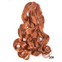 Extensions de cheveux synthétiques teintes 75g/150g, style queue de cheval, ondulations lâches, boucles en spirale, tresses au crochet, boucles françaises