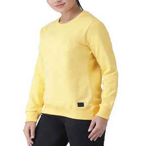 Loose Fit acanalado cuello redondo 80% Algodón 20% poliéster polar acanalado puños y dobladillo melocotón Schnapps mujer sudadera - Product Image 6