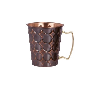 Attractive Diamond Embossed 100% Copper Mug Wholesale <b>Bulk</b> Purchase Stainless Steel Copper Mule Mug At whole sale price - Product Image 4