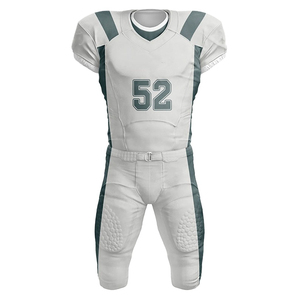 Ensemble d'uniformes de football américain 100% polyester, vêtements de sport respirants, manches courtes, grande taille, été, personnalisable, uniforme OEM - Product Image 5