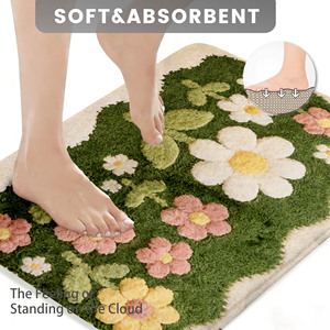 Ensemble de tapis de salle de bain imprimés personnalisés pour salle de bain, rideau de douche antidérapant, tapis de bain - Product Image 3