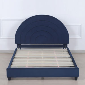 Base de Cama Doble Ajustable con Cabecera Arcoíris para Adolescentes y Cama Infantil Tapizada en Terciopelo para Dormitorio - Product Image 3
