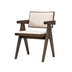 Прочный современный стул из ротанга середины века для столовой, 1 шт., эргономичное кресло с открытой спинкой