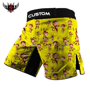 Vente en gros Polyester MMA Shorts Respirant Léger Séchage Rapide Nouvelle Plaine Boxe Gym Formation Prix Bas Logo Personnalisé Imprimé - Product Image 4