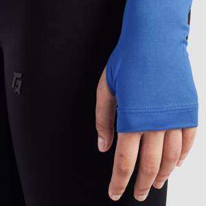 Sleek Imperial Blue Ruche <b>Top</b> Fashionable Breathable Yoga <b>Top</b> with Seamless Design Front Logo Solid Style - Product Image 6