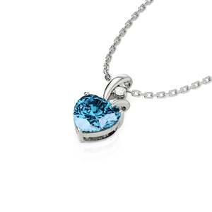 Collar de Corazón Personalizado con Dos Piedras de Nacimiento, Cadena de Circonio Chapada en Oro para Boda - Product Image 3