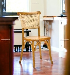 Modern Armless Solid Wood <b>Dining</b> Chair Luxury Minimalist Natural Rattan Woven Wicker Home Bar Office Hotel Furniture Custom Size - Product Image 2