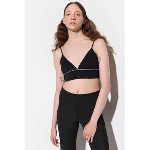 Blusa Corta Casual con Adornos de Piedras y Logotipo Frontal - Product Image 1